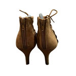 Fergalicious By Fergie Suede Lace-Up Cut-Out Details Peep Toe Heels Size 9.5 Photo 6