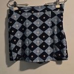 Derek Heart  Blue and White Argyle Shorts Photo 2