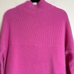 Free People ‎ Mock Neck Ribbed Knit Oversized Tunic Sweater Pink Size Medium Photo 7