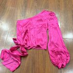 Lovers + Friends  Fuchsia One Shoulder Blouse Photo 3