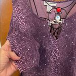 Cathy Daniels 💖💖💖BOGOHO 💖💖💖Sparkling Purple Blouse-Medium Photo 7