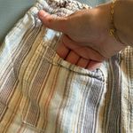Women's Striped Linen Cotton‎ Shorts Multicolor Size XL Tan Photo 8