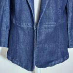Cato  Dark Wash Denim Jacket Size Large 3/4 Sleeve Denim Blazer Photo 3