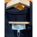 New Maison Margiela Black Short Sleeve Cotton Polo Shirt Made in Italy XS Photo 4