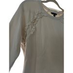 Banana Republic  M Beige Ruffle Crewneck Sweatshirt Photo 1