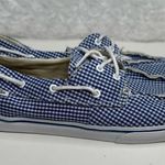 Vans  Women’s Blue Gingham Zapato Lo Slip-On Boat Shoes Sneakers Size 8 Photo 5