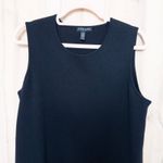 Eileen Fisher Womens Sleeveless Tunic Top Size PL Black Minimalist Chic Classic Photo 1