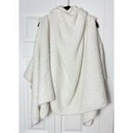 Ivory Sherpa Soft Cozy Shawl Open Front Poncho Cardigan Sweater One Size White Size undefined Photo 4