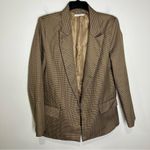 Staccato  houndstooth open blazer tan brown multi colored women’s‎ size small Photo 1