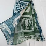 Farm Rio Contrasting Wrap Midi Skirt, Size S Photo 7