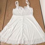 SheIn New Women’s Sexy  Ribbed Ruffled Straps Dress white Size Medium/6 Photo 5