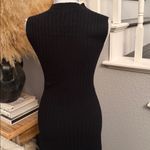Topshop  Black Long Ribbed Sleeveless Maxi Dress Size 4-6 Photo 8