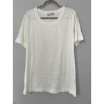 Tandem Made in Italy 100% Cotton Short Sleeve Women's Ivory T Shirt EUC‎ Sz L Size L Photo 1