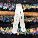 Dreamers by Debut Multi Color Striped Popcorn Eyelash Cardigan Size Medium Black Photo 5