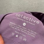 Set Active  Purple Ribbed Active Sports Bra Bralette Size XSmall EUC Photo 3