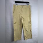 Utility Cargo Pants, Khaki, 100% Cotton, Workwear Minimalist Tan Size L Photo 1