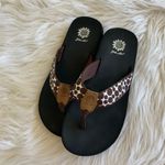 Yellow Box  Flip Flops Brown Polka Dot Womens 6 Photo 4