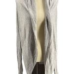H by Halston  Cardigan Light Gray Shawl Collar Open Front Large Photo 0