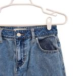 PacSun Y2K Vintage Patchwork Denim Mini Skirt Blue Cotton Raw Hem Size 25 Photo 5