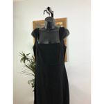 Windsor  Women Dress Square Neck Trapy Sleeveless High Thigh Slit Back Zip Black Photo 2