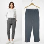 EXPRESS editor Straight Leg Super High Rise Gray Trouser Pants Size 6 NWOT Photo 1