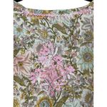 Dolma Silk Tunic Hand Embroidered Floral Print Anthropologie Boho Bohemian Small Pink Photo 3