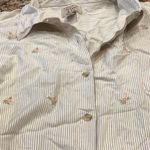 At Last & Co. Striped Button Shirt a size 22/24 New Without Tags White Photo 4