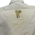 Vintage Tia Designs Safari Embroidered Lion Giraffe Rhino Shirt Women’s Large White Photo 5