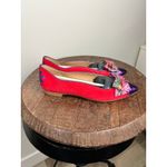 Dream Walkers Women Pink Purple Metallic Bow Pointed Toe Flats Size 38 Red Photo 2