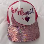 Pink and White Mermaid at Heart Sequin Cap. NWOT Photo 0