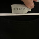 Dreamers  Black Crewneck Sweater S/M Relaxed Fit Dolman Raglan Sleeve Tunic Top Photo 1