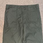 Levi's Levi’s Ribcage Straight Utility Wide Leg Cropped Cargo Pant Olive Night Green 32 Photo 4