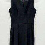 White House | Black Market Women 4 Black Fit Flare Knee Length Dress Pleat Cut Out Photo 0