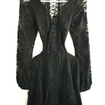 For Love & Lemons Jolene Lace Up Dress Black Small NEW Photo 0