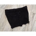 SheIn NEW women's medium black destressed denim jean shorts Photo 2