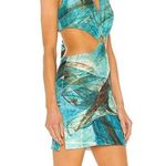 Revolve Farai London Gaia Mini Dress in Ocean Blue Size Small Photo 1