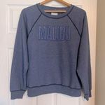 American Eagle Vintage  Malibu Sweatshirt Size Large Denim Blue Fleece R9 Photo 0