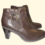 Nickels brand brown vegan leather ankle boots Size 10 Photo 0