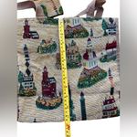 VTG 90s Lighthouse Carpet Tapestry Bag With Coin Purse Red Photo 4