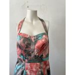 Jessica Simpson  halter floral dress 6 midi sweetheart pink padded bust whimsical Photo 7