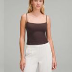 Lululemon Wundermost Ultra-Soft Nulu Spaghetti-Strap Cami Tank brown size Large Photo 1