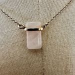 SU CH rose quartz dainty pendant necklace Pink Photo 1