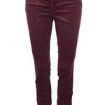 Ann Taylor LOFT Red Corduroy Velvet Velour High Rise Skinny Denim Jeans Pants 26 Photo 0