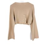 Future Collective NWT with Jenny K. Lopez Cropped Crewneck Sweater Beige Size XS Photo 7