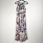 Bar III High Low Dress Asymmetric Floral Watercolor Ruffle Hem Halter Neck Small Photo 15