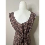 Vintage Looking Good Maxi Dress Safari Giraffe Elephant Asymmetric Tie Back 1X Black Photo 5