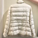 LANDS END Ivory Winter White Quilted Puffer Cold Weather Jacket Size LRG Size L Photo 8
