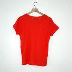Vintage Ribbed T Shirt Crochet Detail Basic Editions Sz M Red 100% Cotton Indie Size M Photo 7