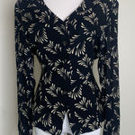 Dana Buchman  Black Cream Patterned Blazer Evening Jacket Sz 10 Photo 0