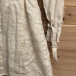 ALLSAINTS  Size 8 100% Linen Harlequin Button Front Trench Coat Lagenlook Photo 9